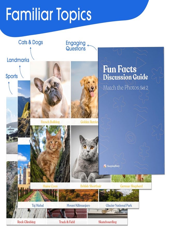 Keeping Busy Match The Photos with Fun Facts | Set 2 | Dementia Activities for Seniors | Dementia Products for Elderly Alzheimers Products for Elderly Memory Games for Seniors Memory Games for Adults - Image 3